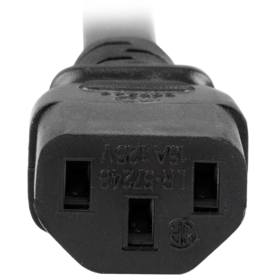 StarTech.com Rallonge électrique robuste de 1 m, IEC C13 vers IEC C20, noir, 15 A, 125 V, 14 AWG, câble d'alimentation de gros calibre PXTC13C20143