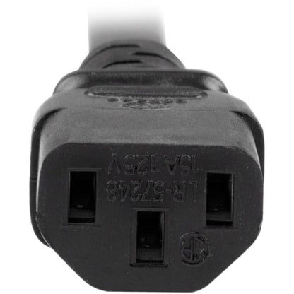 StarTech.com Rallonge électrique robuste de 1 m, IEC C13 vers IEC C20, noir, 15 A, 125 V, 14 AWG, câble d'alimentation de gros calibre PXTC13C20143