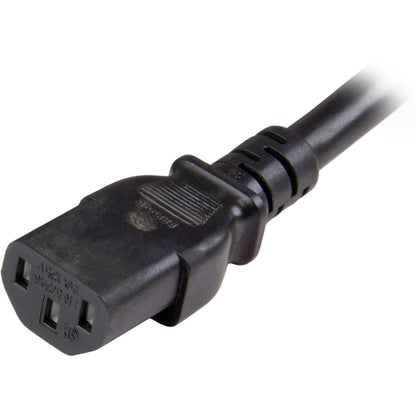 StarTech.com Rallonge électrique robuste de 1 m, IEC C13 vers IEC C20, noir, 15 A, 125 V, 14 AWG, câble d'alimentation de gros calibre PXTC13C20143