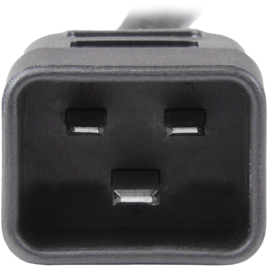 StarTech.com Rallonge électrique robuste de 1 m, IEC C13 vers IEC C20, noir, 15 A, 125 V, 14 AWG, câble d'alimentation de gros calibre PXTC13C20143