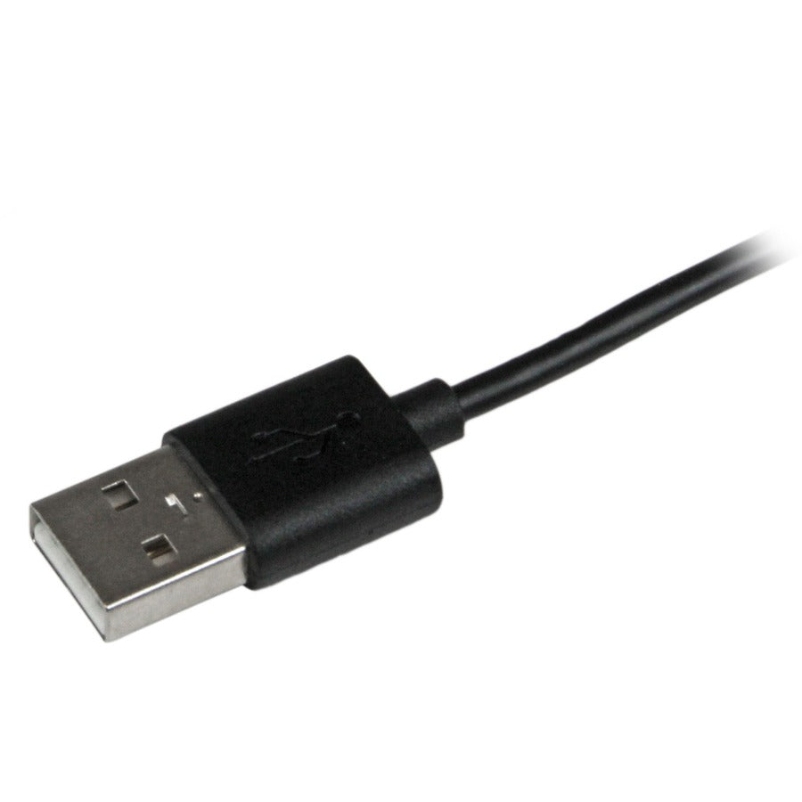 StarTech.com Câble coudé noir de 2 m (6 pi) avec connecteur Lightning Apple à 8 broches vers USB pour iPhone/iPod/iPad USBLT2MBR