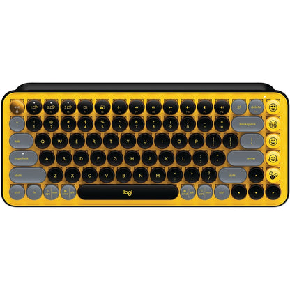 Clavier mécanique sans fil Logitech POP Keys avec touches emoji - Jaune éclatant 920-010707