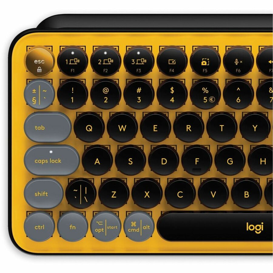 Clavier mécanique sans fil Logitech POP Keys avec touches emoji - Jaune éclatant 920-010707