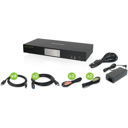 IOGEAR KVMP DisplayPort 4K à 2 ports avec hub USB 3.0 et audio (TAA) GCS1942