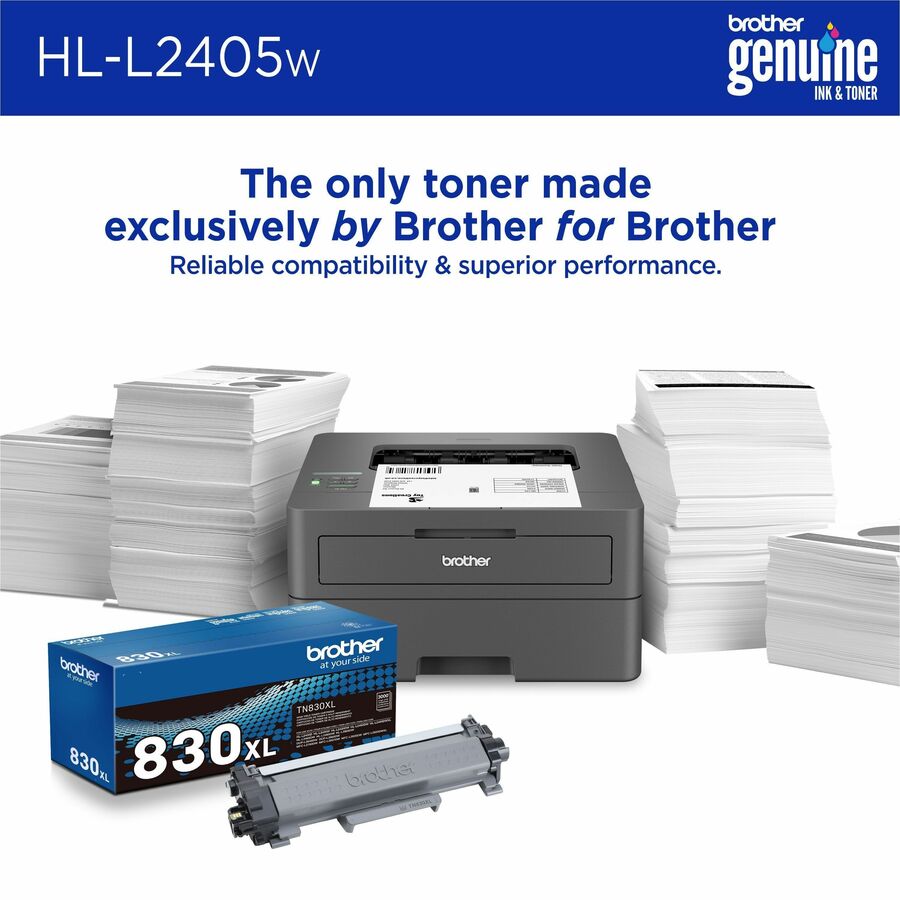 Imprimante laser sans fil de bureau Brother HLL2405W - Monochrome HLL2405W