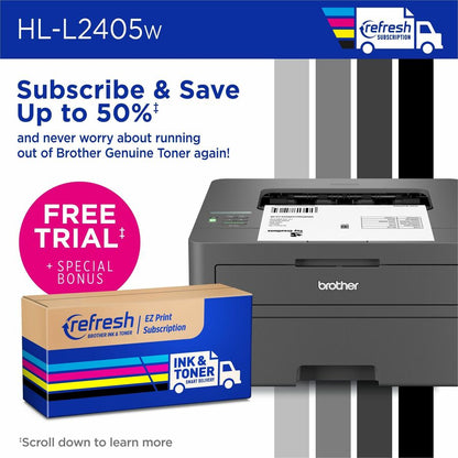 Imprimante laser sans fil de bureau Brother HLL2405W - Monochrome HLL2405W