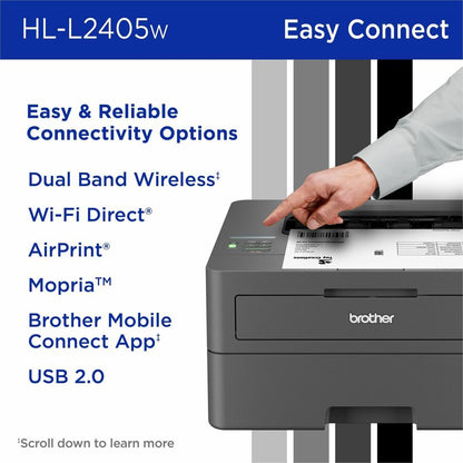 Imprimante laser sans fil de bureau Brother HLL2405W - Monochrome HLL2405W