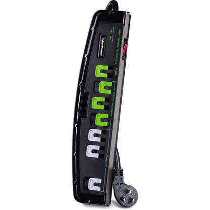 CyberPower CSP706TG Energy Saving 7-Outlets Surge Suppressor 6FT Cord and TEL - Plain Brown Boxes CSP706TG