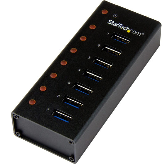 StarTech.com Hub USB 3.0 7 ports - 5 Gbit/s - Boîtier métallique à montage mural ou sur bureau ST7300U3M