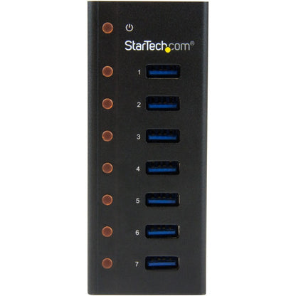 StarTech.com Hub USB 3.0 7 ports - 5 Gbit/s - Boîtier métallique à montage mural ou sur bureau ST7300U3M