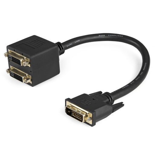 Câble répartiteur vidéo numérique StarTech.com DVI-D vers 2x DVI-D de 30 cm - M/F DVISPL1DD