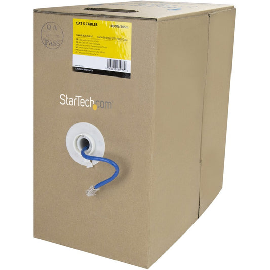 StarTech.com Câble patch UTP Cat5e toronné bleu WIRRJ45BLRL, 304,8 m