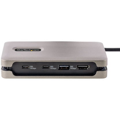 StarTech.com USB-C Multiport Adapter, 4K 60Hz HDMI (HDR), USB 3.2 Gen 2 10Gbps Hub (2xUSB-C/1xUSB-A), 100W PD Pass-Through, GbE, Mini Dock DKT31CH2CPD3