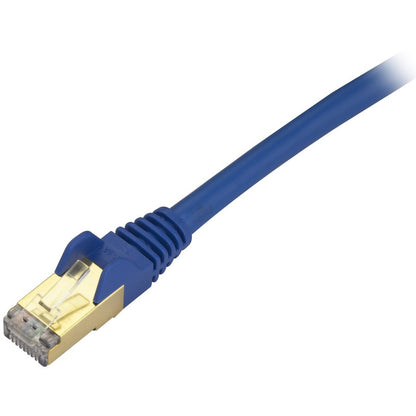 Câble Ethernet CAT6a StarTech.com de 2,1 m - Cordon de raccordement PoE 10 Gigabit catégorie 6a blindé anti-accroc RJ45 100 W - 10 GbE bleu certifié UL/TIA C6ASPAT7BL