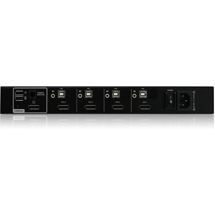 Commutateur KVM DisplayPort à 4 ports IOGEAR avec affichage unique et audio GCS1414TAA4