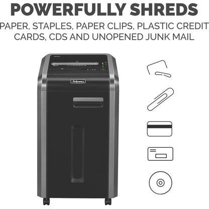 Fellowes Powershred&reg; 225Ci 100% Jam Proof Cross-Cut Shredder 3825001