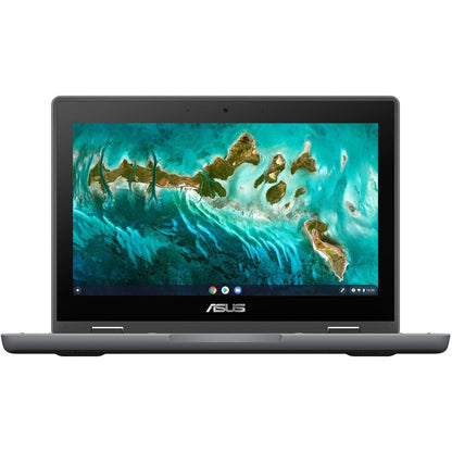 Asus Chromebook Flip CR1 CR1100FKA-Q1864-CB Chromebook convertible 2 en 1 à écran tactile 11,6" - HD - Intel Celeron N4500 - 8 Go - Mémoire flash 64 Go - Gris foncé CR1100FKA-Q1864-CB