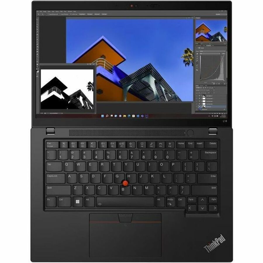 Ordinateur portable Lenovo ThinkPad L14 Gen 4 21H5003AUS 14" - Full HD - AMD Ryzen 7 PRO 7730U - 16 Go - SSD 256 Go - Clavier anglais (États-Unis) - Thunder Black 21H5003AUS
