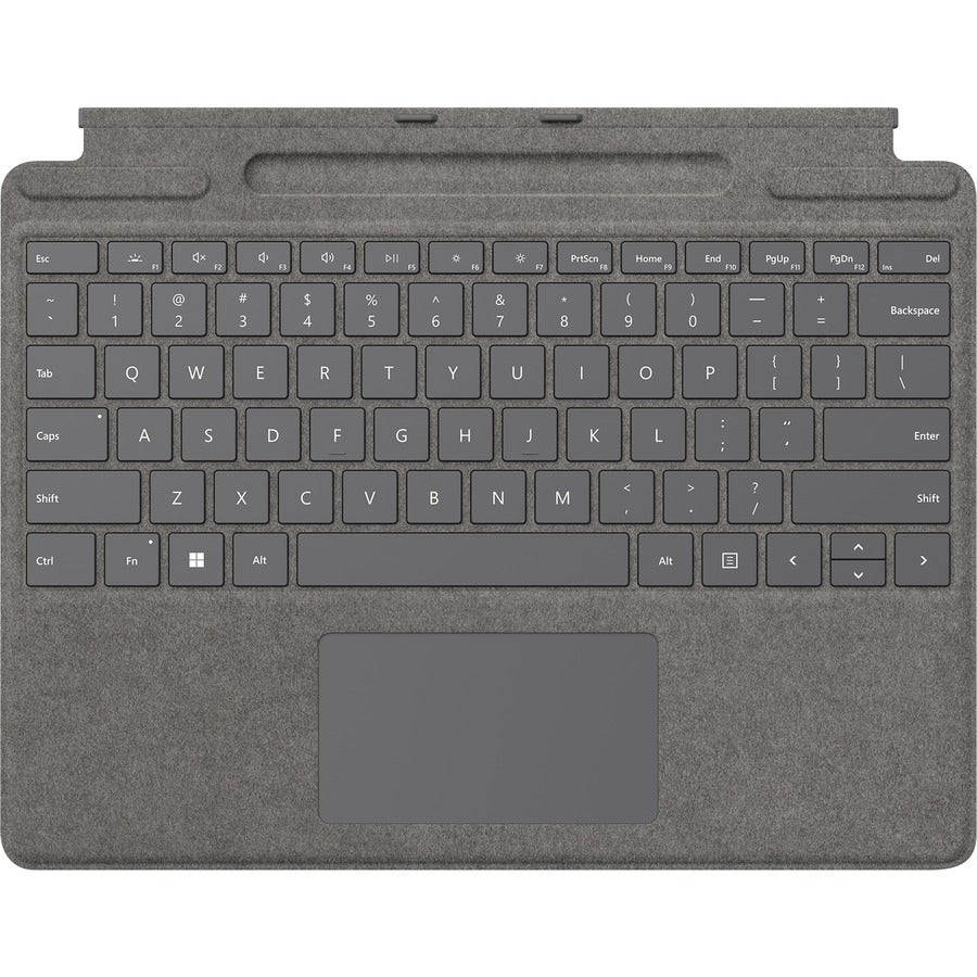 Étui/clavier Microsoft Signature pour tablette Microsoft Surface Pro 8, Surface Pro X 13" - Platinum 8XB-00061