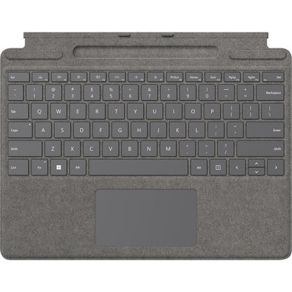 Étui/clavier Microsoft Signature pour tablette Microsoft Surface Pro 8, Surface Pro X 13" - Platinum 8XB-00061