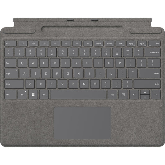Étui/clavier Microsoft Signature pour tablette Microsoft Surface Pro 8, Surface Pro X 13" - Platinum 8XB-00061