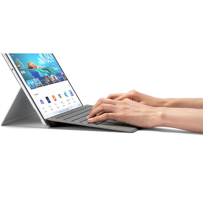 Étui/clavier Microsoft Signature pour tablette Microsoft Surface Pro 8, Surface Pro X 13" - Platinum 8XB-00061