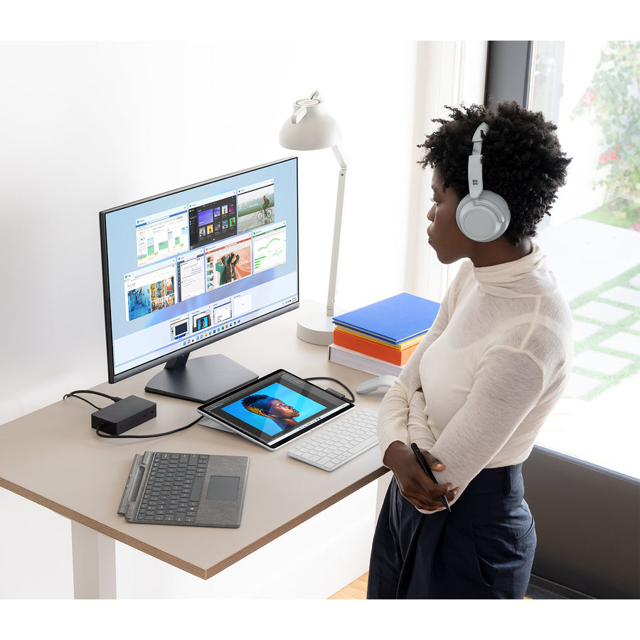 Étui/clavier Microsoft Signature pour tablette Microsoft Surface Pro 8, Surface Pro X 13" - Platinum 8XB-00061