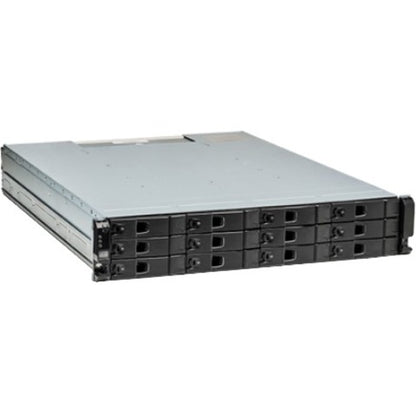 Système de stockage SAN Seagate Exos 2U12 - comprend 192 To, 12 disques durs Exos 3,5" de 16 To (HDD) 7,2 K tr/min, 4 contrôleurs doubles 10 GbE SFP 3005, connectivité iSCSI, 1 m de profondeur, reconstruction ADAPT 1104658-01