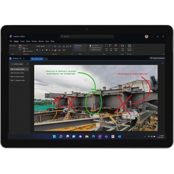 Tablette Microsoft Surface Go 3 - 10,5" - 4 Go - SSD 64 Go - Windows 10 Pro Education - Platinum 8V7-00018