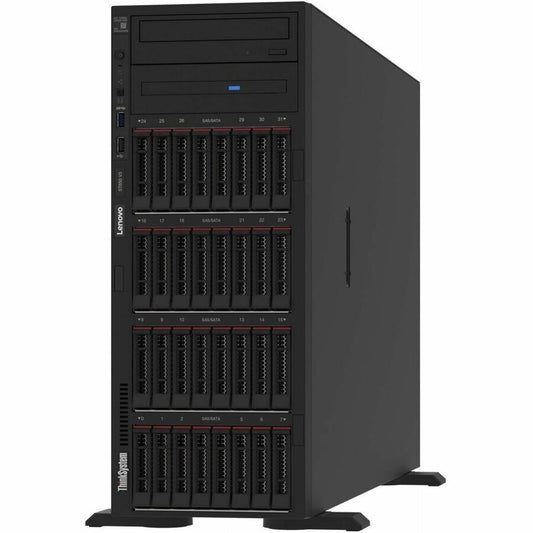 Lenovo ThinkSystem ST650 V3 7D7A100BNA 4U Tower Server - 1 x Intel Xeon Silver 4410T 2.70 GHz - 32 GB RAM - Serial ATA, 12Gb/s SAS Controller 7D7A100BNA