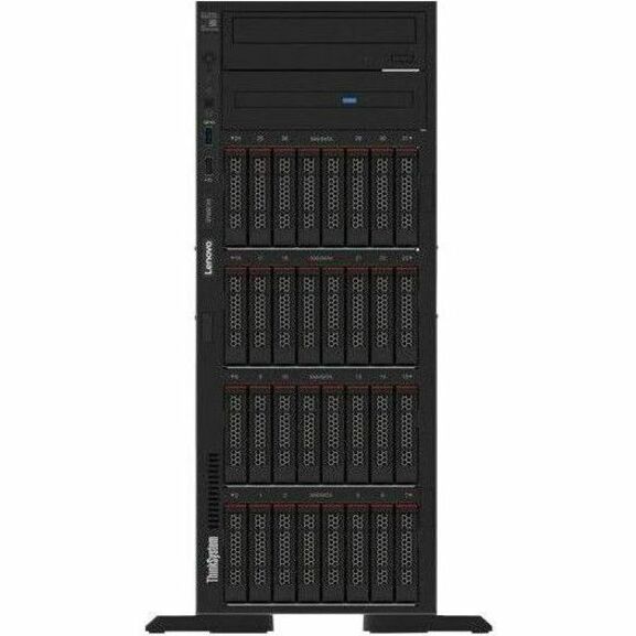 Serveur tour 4U Lenovo ThinkSystem ST650 V3 7D7A100BNA - 1 x Intel Xeon Silver 4410T 2,70 GHz - 32 Go RAM - Serial ATA, contrôleur SAS 12 Gb/s 7D7A100BNA