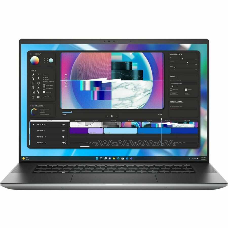 Station de travail mobile Dell Precision 5000 5680 16" - Full HD Plus - Intel Core i7 13e génération i7-13800H - Technologie vPro - 32 Go - SSD 512 Go - Clavier anglais (États-Unis) - Gris Titan anodisé G5DMF