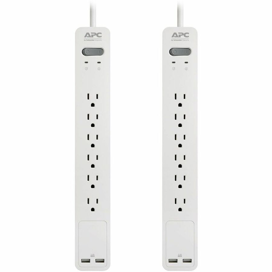 APC by Schneider Electric SurgeArrest Essential 6-Outlet Surge Suppressor/Protector PE64U2WGDP