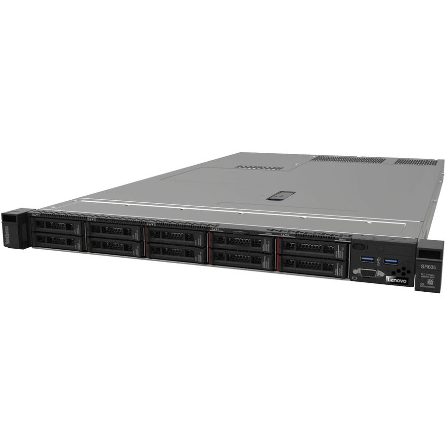 Lenovo ThinkSystem SR635 7Y991005NA 1U Rack Server - 1 x AMD EPYC 7203P 2.80 GHz - 64 GB RAM - Serial ATA Controller 7Y991005NA