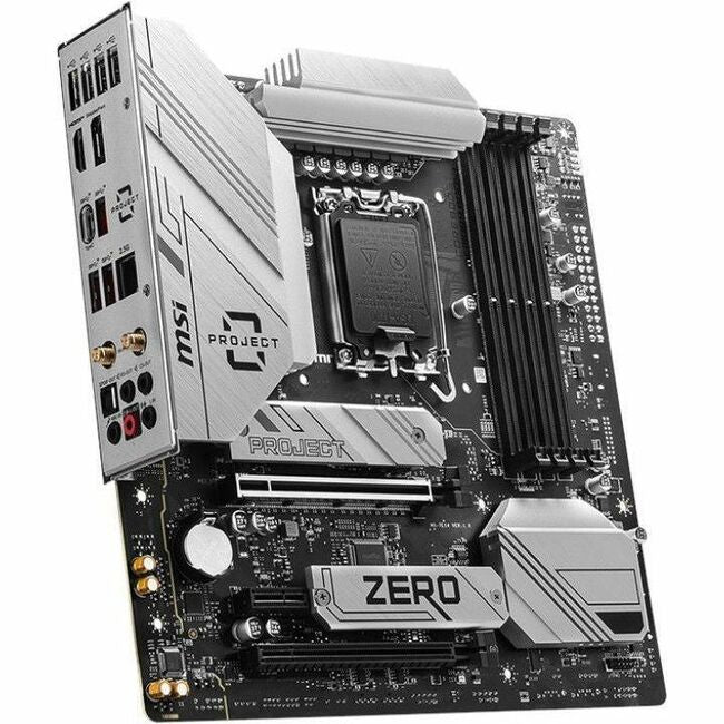 Carte mère de bureau MSI B760M PROJECT ZERO - Chipset Intel B760 - Socket LGA-1700 - Micro ATX B760MPZERO