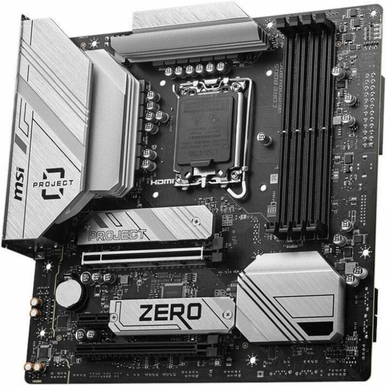 Carte mère de bureau MSI B760M PROJECT ZERO - Chipset Intel B760 - Socket LGA-1700 - Micro ATX B760MPZERO