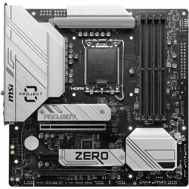 Carte mère de bureau MSI B760M PROJECT ZERO - Chipset Intel B760 - Socket LGA-1700 - Micro ATX B760MPZERO