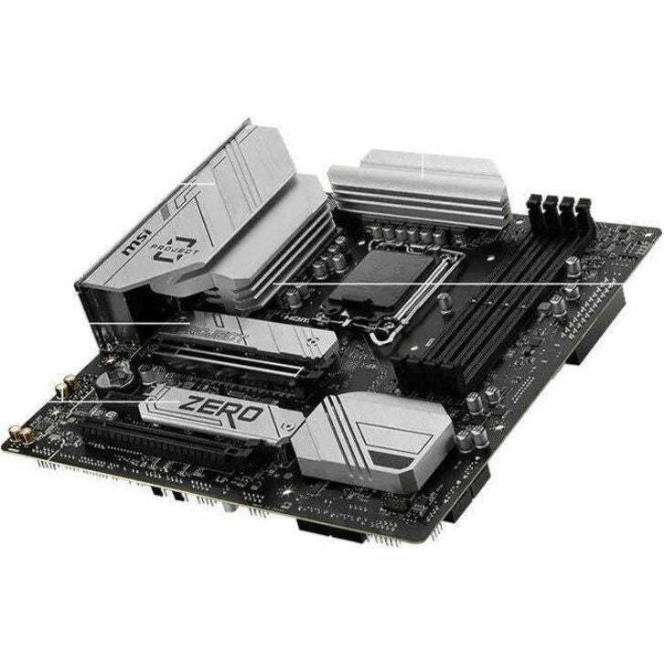 Carte mère de bureau MSI B760M PROJECT ZERO - Chipset Intel B760 - Socket LGA-1700 - Micro ATX B760MPZERO