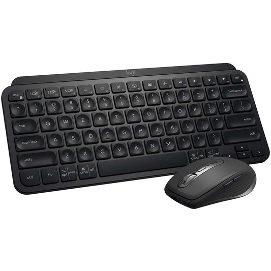 Clavier sans fil minimaliste rétroéclairé Logitech MX Keys Mini, compact, Bluetooth, rétroéclairé, USB-C, compatible avec Apple macOS, iOS, Windows, Linux, Android, construction en métal (noir) 920-010475