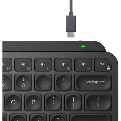 Clavier sans fil minimaliste rétroéclairé Logitech MX Keys Mini, compact, Bluetooth, rétroéclairé, USB-C, compatible avec Apple macOS, iOS, Windows, Linux, Android, construction en métal (noir) 920-010475