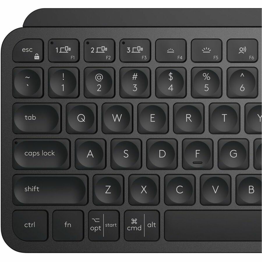 Clavier sans fil minimaliste rétroéclairé Logitech MX Keys Mini, compact, Bluetooth, rétroéclairé, USB-C, compatible avec Apple macOS, iOS, Windows, Linux, Android, construction en métal (noir) 920-010475
