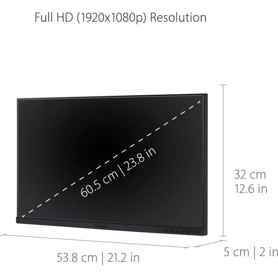 Moniteur LED Full HD ViewSonic Graphic VG2455_56a_H2 de 24 pouces - 16:9 VG2455_56A_H2