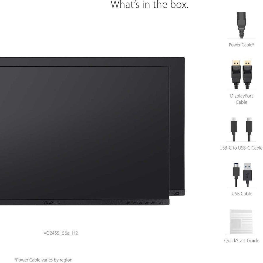Moniteur LED Full HD ViewSonic Graphic VG2455_56a_H2 de 24 pouces - 16:9 VG2455_56A_H2