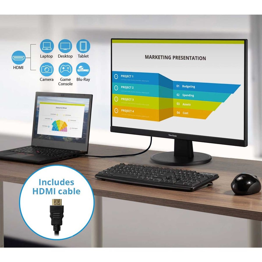 Écran Viewsonic 27", panneau MVA, résolution 1920 x 1080 VA2747-MH