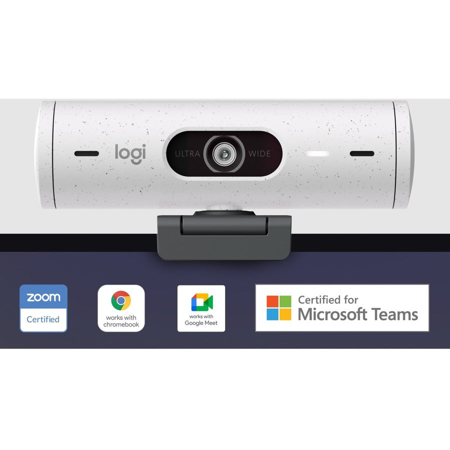 Webcam Logitech BRIO 500 - 4 mégapixels - 60 ips - Blanc cassé - USB Type C 960-001427