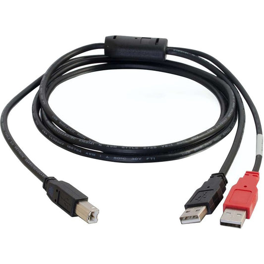 Câble en Y USB A vers USB B C2G de 1,8 m - Câble double USB A vers USB B - USB 2.0 - M/M 28108