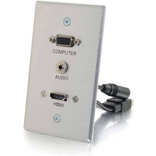 Plaque murale simple C2G HDMI, VGA + 3,5 mm 60144