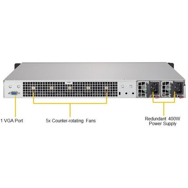 Serveur montable en rack 1U SuperMicro SuperServer 1019D-16C-FRN5TP - Intel Xeon D-2183IT 2,20 GHz - Contrôleur Serial ATA/600 SYS-1019D-16C-FRN5TP