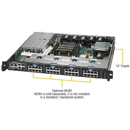 Serveur montable en rack 1U SuperMicro SuperServer 1019D-16C-FRN5TP - Intel Xeon D-2183IT 2,20 GHz - Contrôleur Serial ATA/600 SYS-1019D-16C-FRN5TP