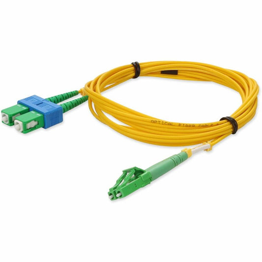 Câble de raccordement jaune ALC/ASC OS1 en fibre monomode (SMF) duplex (APC-LC/APC-SC) AddOn 2 m ADD-ALC-ASC-2M9SMF